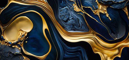 Luxury abstract fluid art painting. Generative AI.の素材