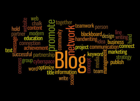 Word Cloud with BLOG concept.の写真素材