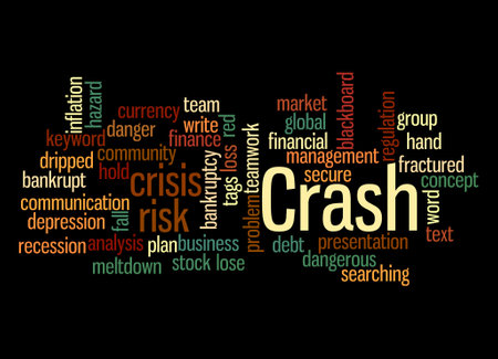 Word Cloud with CRASH concept.の写真素材