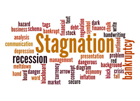 Word Cloud with STAGNATION concept.の写真素材