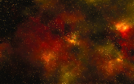Space background with stardust and shining stars. Realistic space and color nebula. Colorful galaxy....