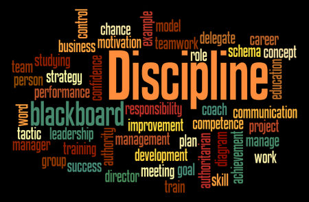 Word Cloud with DISCIPLINE concept.の写真素材