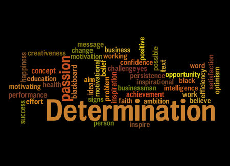 Word Cloud with DETERMINATION concept.の写真素材