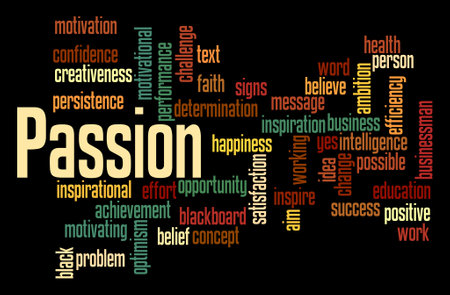 Word Cloud with PASSION concept.の写真素材