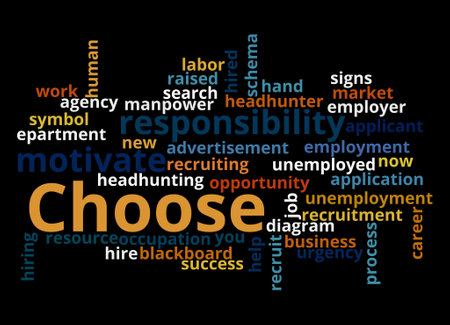Word Cloud with CHOOSE concept.の写真素材