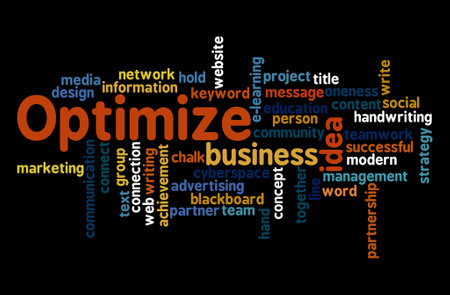 Word Cloud with OPTIMIZE concept.の写真素材