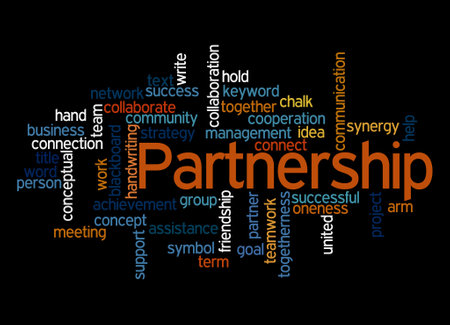 Word Cloud with PARTNERSHIP concept.の写真素材