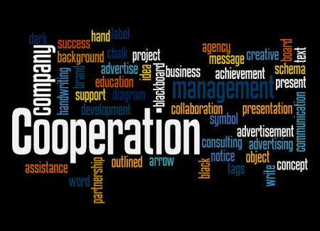 Word Cloud with COOPERATION concept.の写真素材