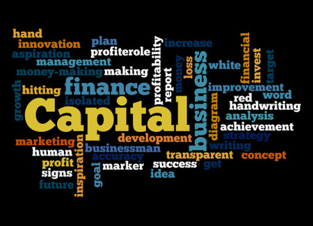 Word Cloud with CAPITAL concept.の写真素材