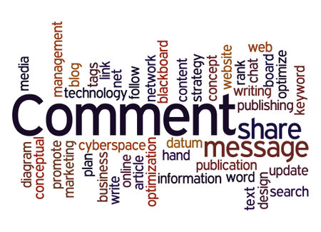 Word Cloud with COMMENT concept.の写真素材