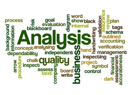 Word Cloud with ANALYSIS concept.の写真素材