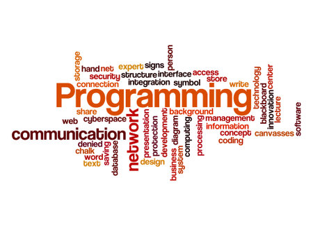 Word Cloud with PROGRAMMING concept.の写真素材