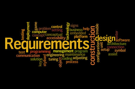 Word Cloud with REQUIREMENTS concept.の写真素材