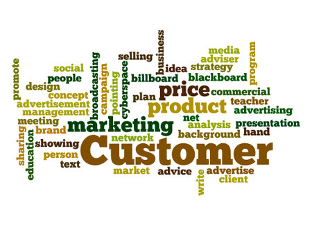 Word Cloud with CUSTOMER concept.の写真素材