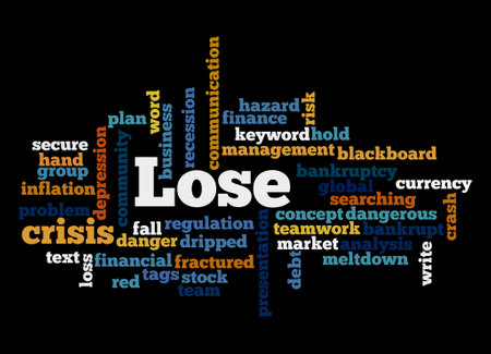 Word Cloud with LOSE concept.の写真素材