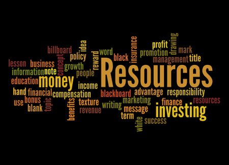 Word Cloud with RESOURCES concept.の写真素材