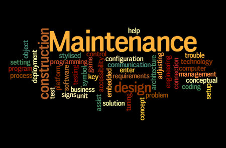 Word Cloud with MAINTENANCE concept.の写真素材