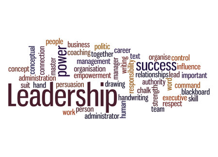 Word Cloud with LEADERSHIP concept.の写真素材