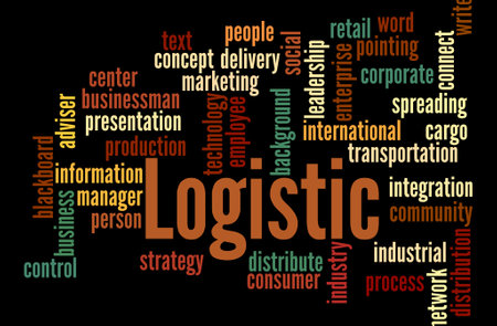 Word Cloud with LOGISTIC concept.の写真素材