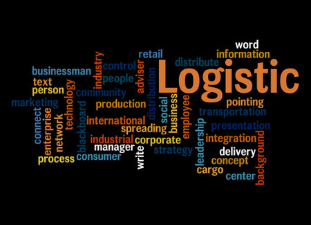 Word Cloud with LOGISTIC concept.の写真素材
