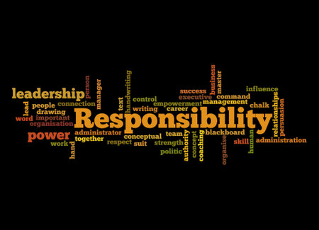 Word Cloud with RESPONSIBILITY concept.の写真素材