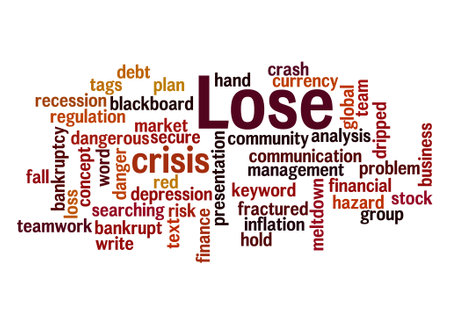 Word Cloud with LOSE concept.の写真素材