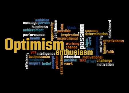Word Cloud with OPTIMISM concept.の写真素材
