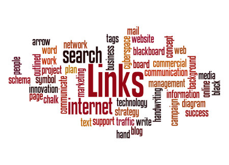 Word Cloud with LINKS concept.の写真素材