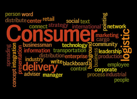 Word Cloud with CONSUMER concept.の写真素材