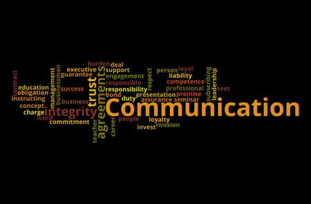 Word Cloud with COMMUNICATION concept.の写真素材