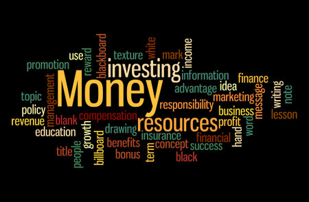 Word Cloud with MONEY concept.の写真素材