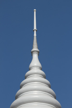 white pagoda and the blue sky の写真素材