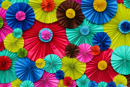 colourful fold paperの写真素材