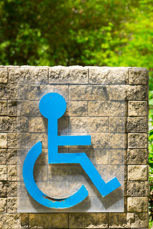 blue sign of handicap personの写真素材