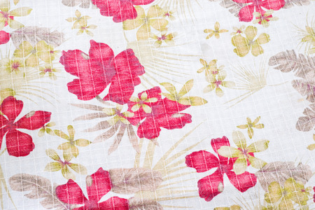 texture of fabric with flowers backgroundの写真素材