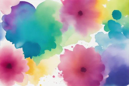 Abstract watercolor background with colorful splashes and blots. Vector illustration.の素材