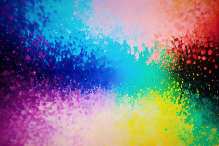 abstract colorful background with spots of paint, close-up.の素材