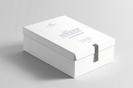 White box mockup, blank box template for design uses, 3d renderingの素材