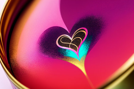 Valentine's day abstract background with heart-shaped petalsの素材