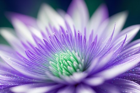closeup of purple chrysanthemum flower with bokehの素材