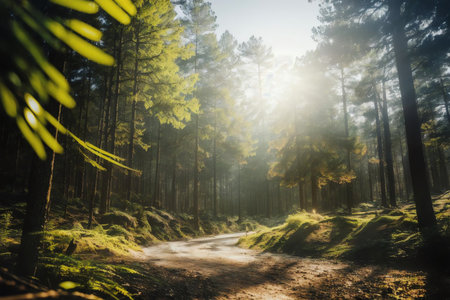 Image of Reconciliation Powerful Double Exposure Image of a Woman and a Forest. AI Generated. AI Generated.の素材