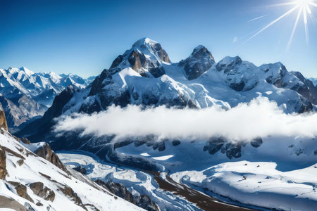 Rescue in the Mountains An Alpine Helicopter Adventure . AI Generated.の素材