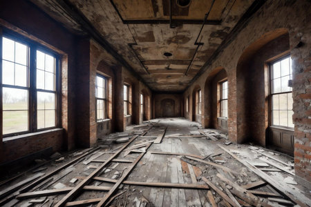 The Abandoned Factory. AI Generated.の素材