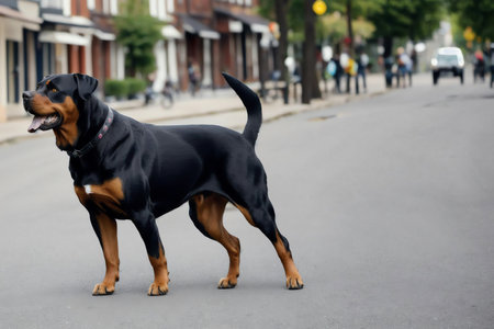 Rottweilers Ride . AI Generated.の素材