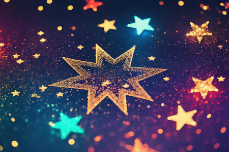 Magical Christmas Night. AI Generated.の素材