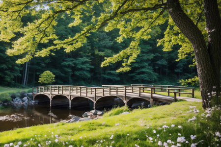 Journaling in Nature's Serenity. AI Generated.の素材