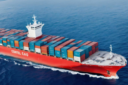 Shipping Across the Seas. AI Generated.の素材