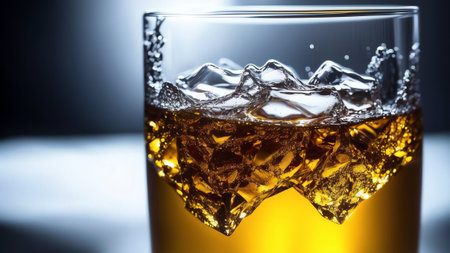 Crystal Clear Ice Cubes. AI Generated.の素材