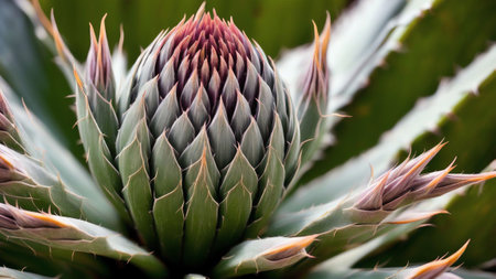 Succulent Agave. AI Generated.の素材