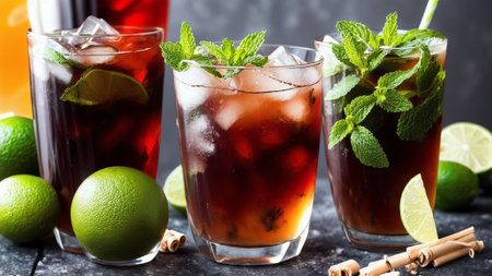 Make National Mojito Day Easy with a Delicious Mojito Mix. AI Generated.の素材